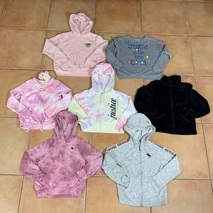 Girls Hoodie Hoodies Sweater Pullover Zip up Sweaters Lot Bundle Haul School NWT